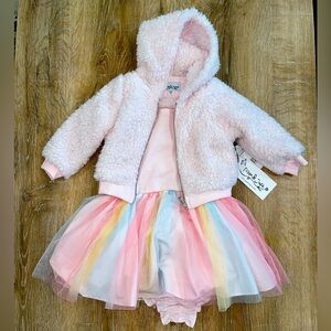 Piper and Julie baby/toddler rainbow dress set! NWT